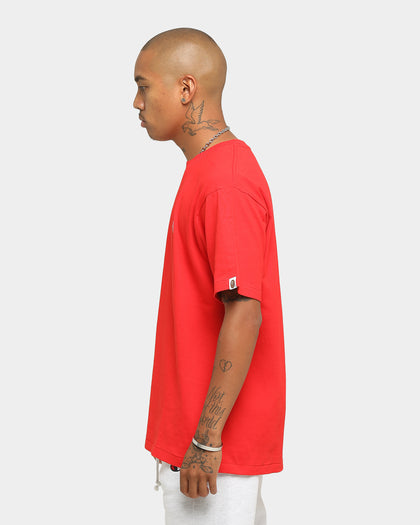 A Bathing Ape Men's Ape Head One Point Short Sleeve T-Shirt Red