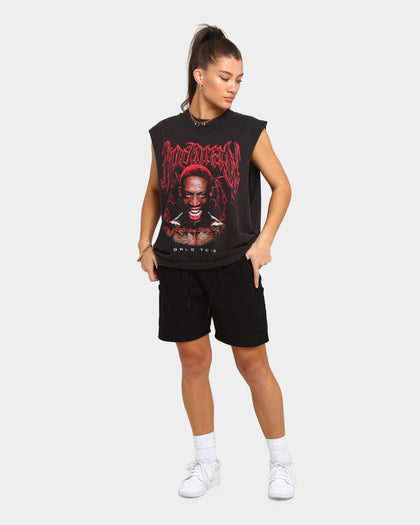 Goat Crew Metal Rodman Vintage Muscle T-Shirt Black Wash