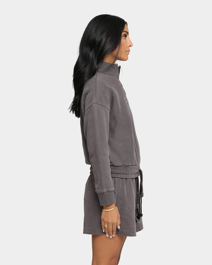 Champion Rev Weave Garment Dye Quarter Zip Pullover Lady Brunette