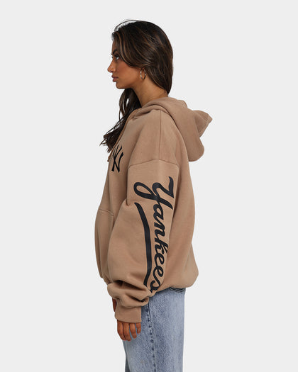 New Era New York Yankees Sleeve Script Hoodie Khaki/Black