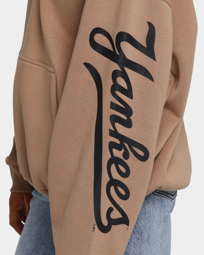 New Era New York Yankees Sleeve Script Hoodie Khaki/Black