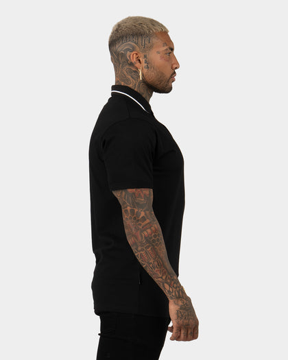 Saint Morta Patriot Polo Shirt Black/White