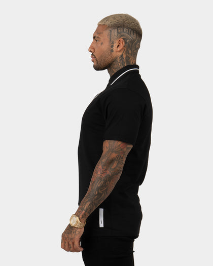 Saint Morta Patriot Polo Shirt Black/White