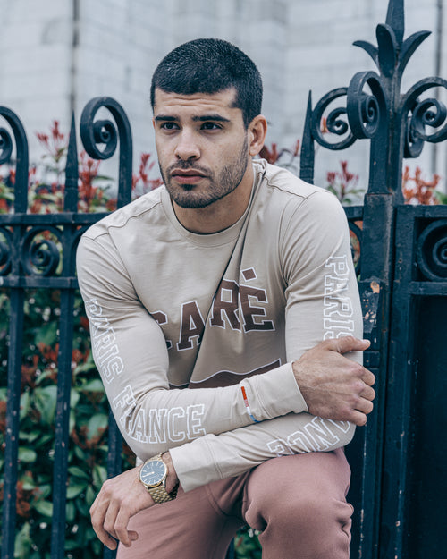 Carré CDG Classique Long Sleeve T-Shirt Stone