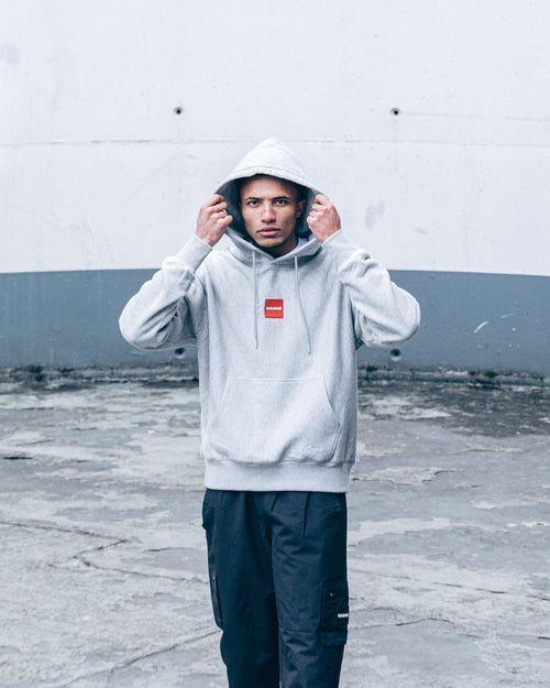 Carré Objectif Classique Box Hoodie Grey Marle
