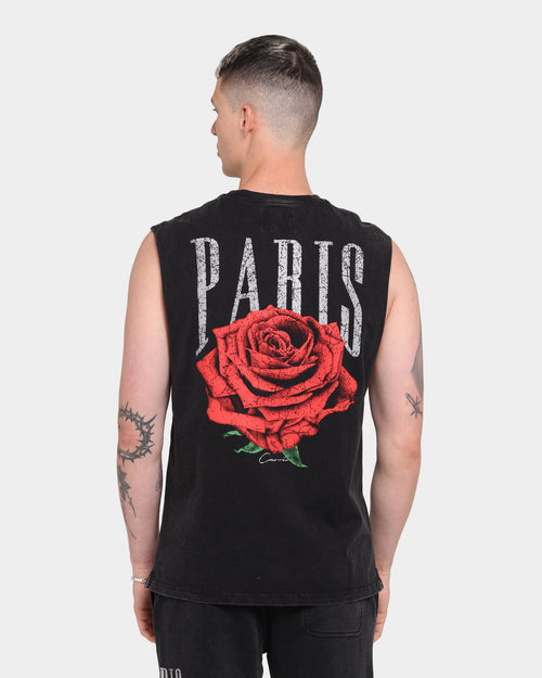 Carré Rose Vintage Muscle T-Shirt Washed Black