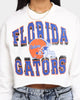 NATIONAL COLLEGIATE ATHLETIC ASSC Women's Florida Gators 90's Vintage Crop Crew Vintage White