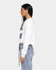 NATIONAL COLLEGIATE ATHLETIC ASSC Women's Florida Gators 90's Vintage Crop Crew Vintage White