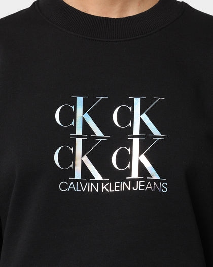 Calvin Klein Shine Logo Crew Neck Black