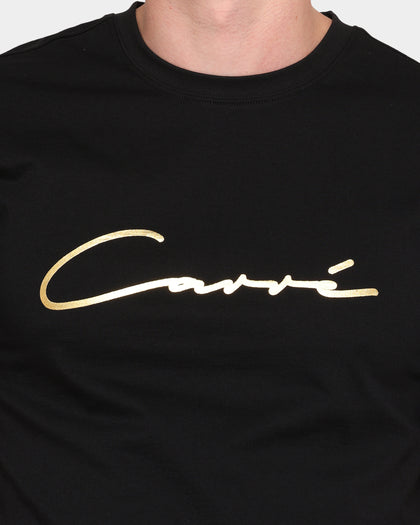 Carré Script Droptail T-Shirt Black/Gold