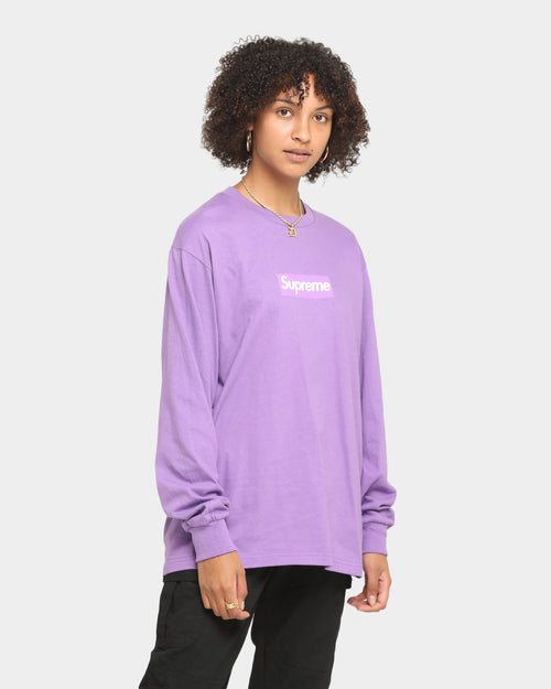 Supreme Box Logo Long T-Shirt Purple