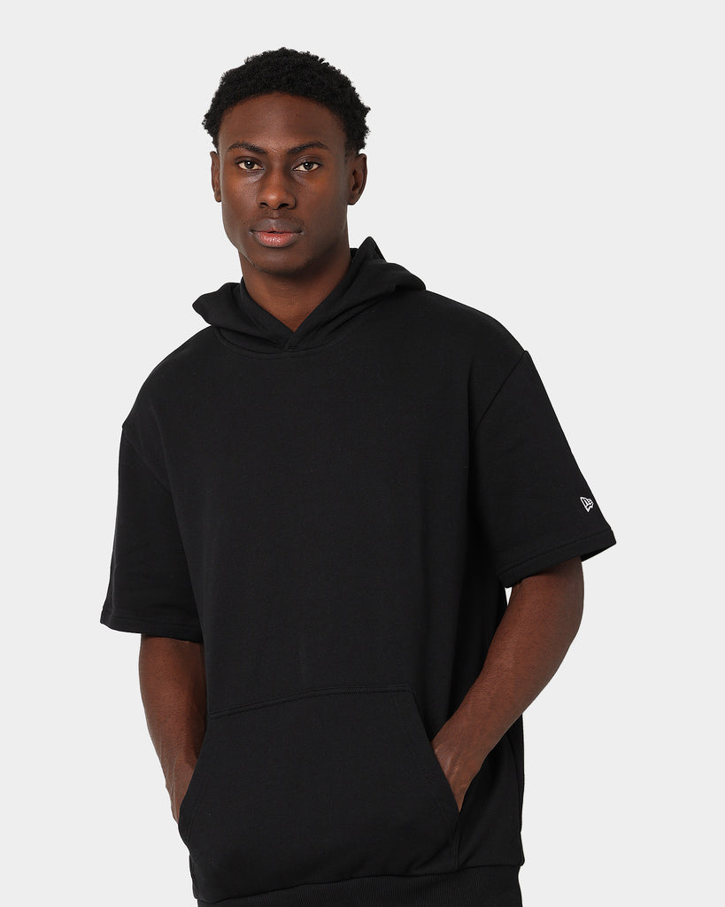 New Era Oversized Short Sleeved Hoodie Black | Culture Kings US