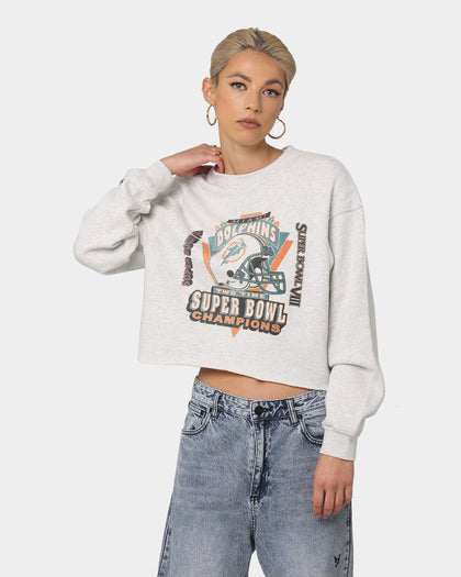 Mitchell & Ness Miami Dolphins Champs Vintage Crew White Marle