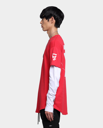The Anti Order Hyphen ATD Long Sleeve T-Shirt Red/White