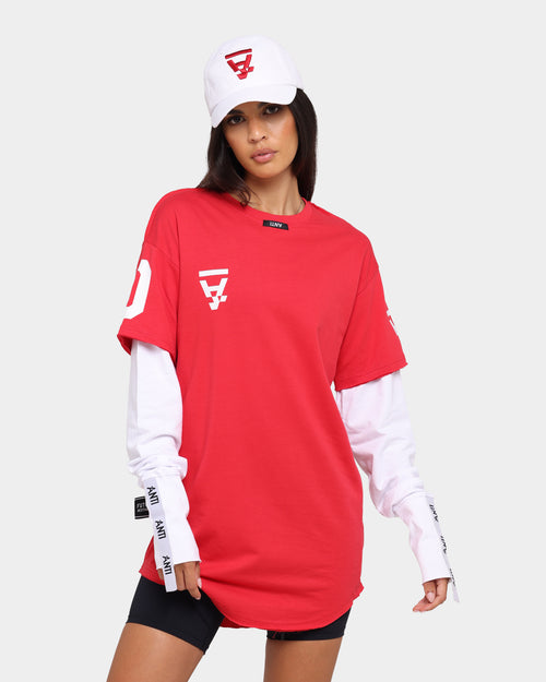 The Anti Order Hyphen ATD Long Sleeve T-Shirt Red/White
