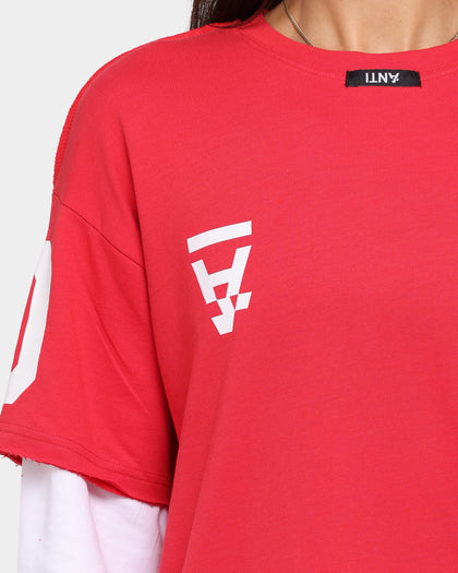 The Anti Order Hyphen ATD Long Sleeve T-Shirt Red/White