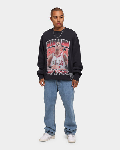 Mitchell & Ness Dennis Rodman Hall Of Fame Vintage Crew Faded Black