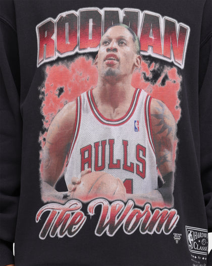 Mitchell & Ness Dennis Rodman Hall Of Fame Vintage Crew Faded Black