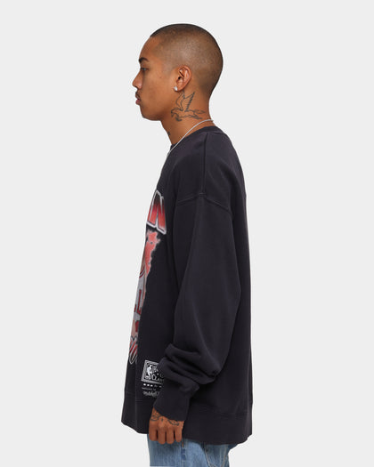 Mitchell & Ness Dennis Rodman Hall Of Fame Vintage Crew Faded Black