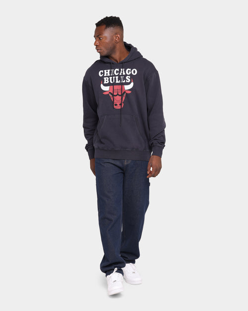 Mitchell & Ness Chicago Bulls Logo Vintage Hoodie Faded Black