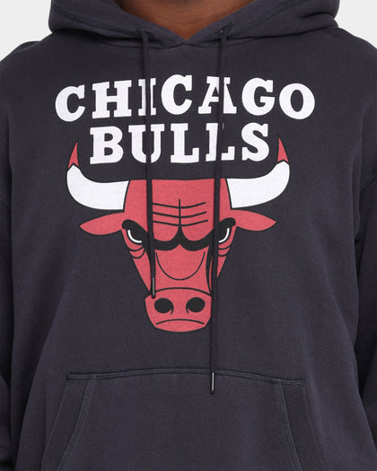 Mitchell & Ness Chicago Bulls Logo Vintage Hoodie Faded Black