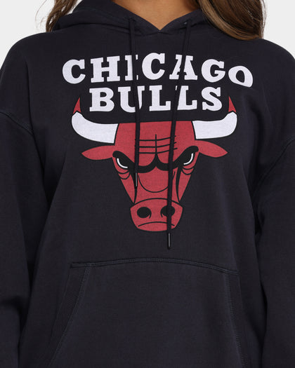 Mitchell & Ness Chicago Bulls Logo Vintage Hoodie Faded Black