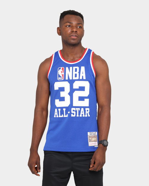 Mitchell & Ness Men's 1985 #32 Magic Johnson NBA All Star Game Swingman Away Jersey Royal