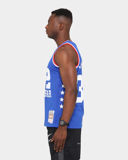 Mitchell & Ness Men's 1985 #32 Magic Johnson NBA All Star Game Swingman Away Jersey Royal