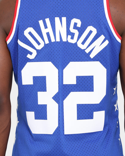 Mitchell & Ness Men's 1985 #32 Magic Johnson NBA All Star Game Swingman Away Jersey Royal