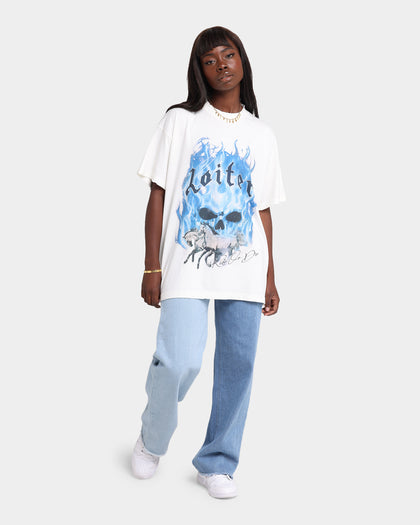 Loiter Ride Or Die Vintage T-Shirt Off White