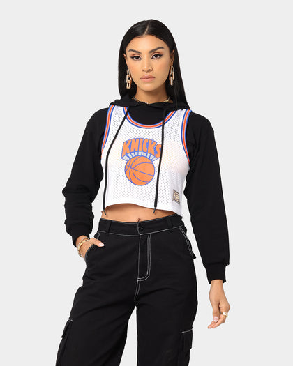 Mitchell & Ness Women's New York Knicks Mesh Crop Tank White