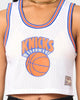 Mitchell & Ness Women's New York Knicks Mesh Crop Tank White