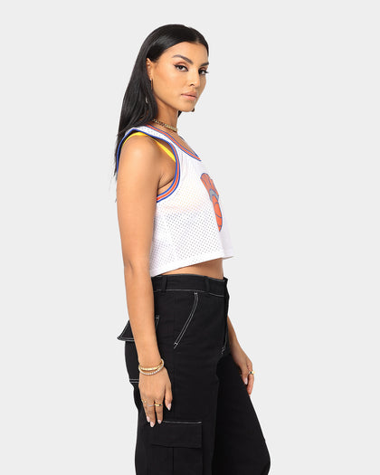 Mitchell & Ness Women's New York Knicks Mesh Crop Tank White