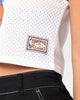 Mitchell & Ness Women's New York Knicks Mesh Crop Tank White