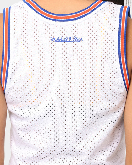 Mitchell & Ness Women's New York Knicks Mesh Crop Tank White