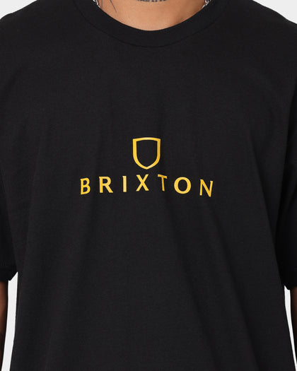 Brixton Alpha Thread Short Sleeve T-Shirt Black/Gold