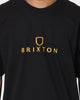 Brixton Alpha Thread Short Sleeve T-Shirt Black/Gold