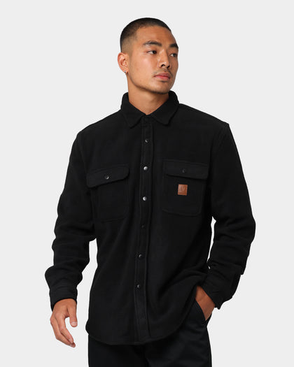 Brixton Bowery Fleece Long Sleeve Flannel Black