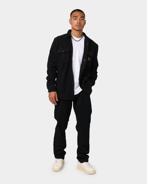 Brixton Bowery Fleece Long Sleeve Flannel Black