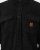 Brixton Bowery Fleece Long Sleeve Flannel Black