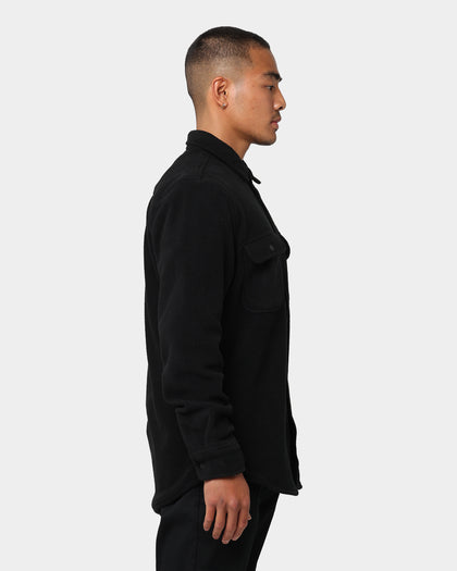Brixton Bowery Fleece Long Sleeve Flannel Black
