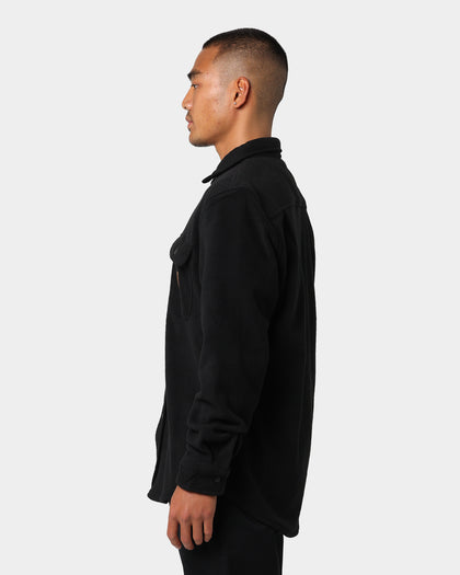 Brixton Bowery Fleece Long Sleeve Flannel Black