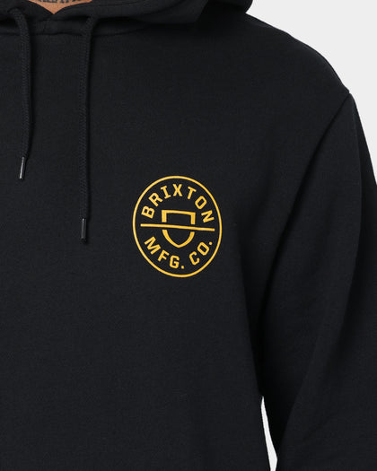 Brixton Crest II Pull Over Hoodie Black/Gold