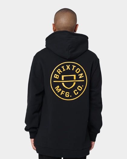 Brixton Crest II Pull Over Hoodie Black/Gold