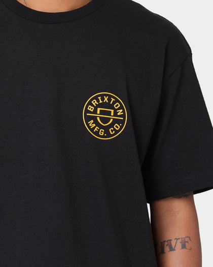 Brixton Crest II Short Sleeve T-Shirt Black/Gold