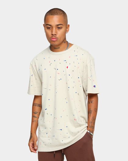 Champion Heritage Paint Splat T-Shirt Pebblestone