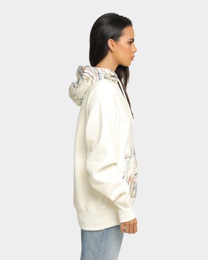 Champion Rev Weave Marble Hoodie Chalk White