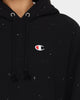 Champion Rev Weave Paint Splatter Hoodie Black
