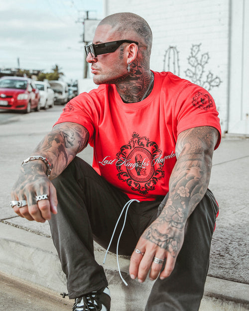 Last Kings Lavish Wave Short Sleeve T-Shirt Red