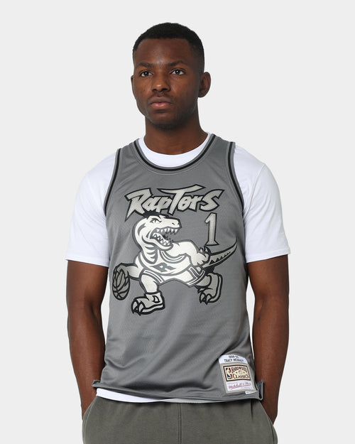 Mitchell & Ness Toronto Raptors Metal Works #1 McGrady Iverson Swingman Jersey Gunmetal